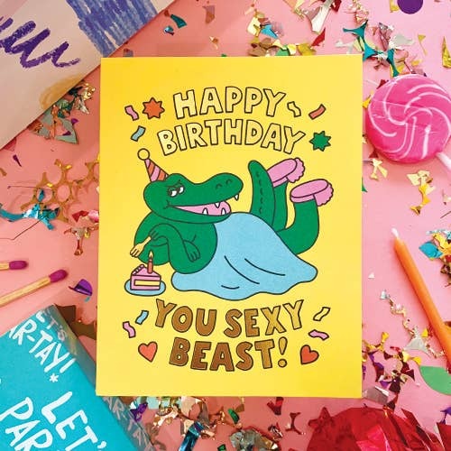 Sexy Beast Birthday Card