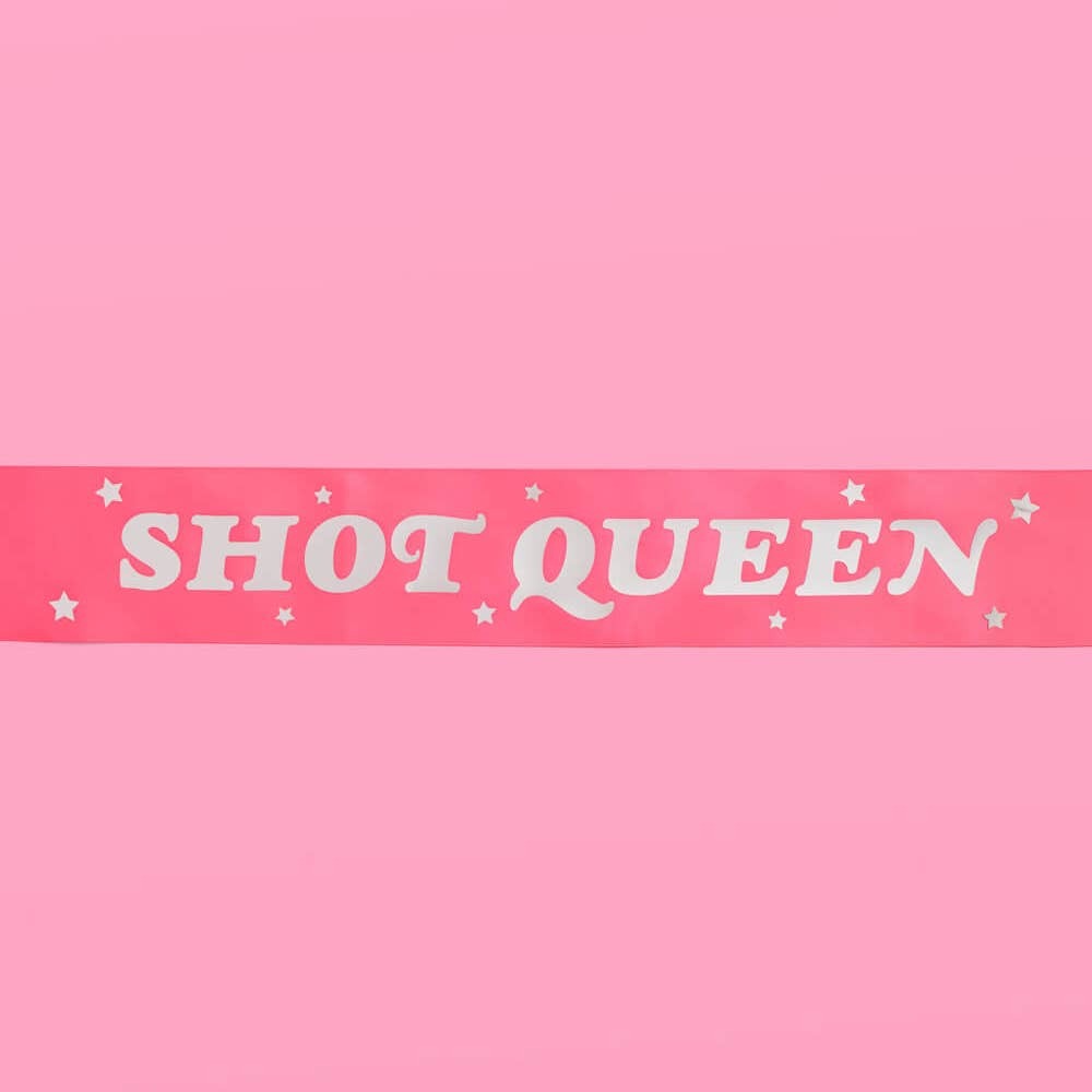 Shot Queen Birthday Pink Sash