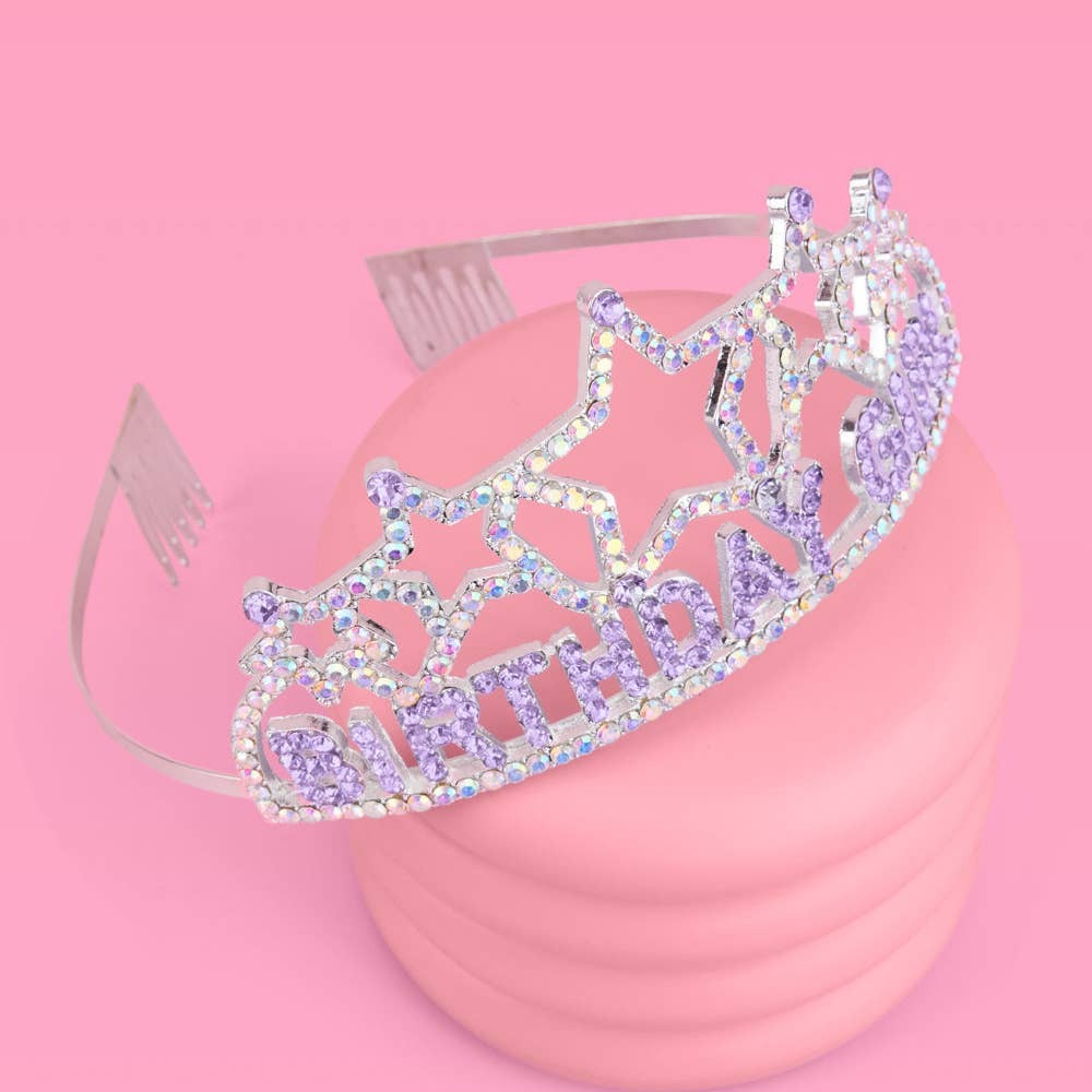 "Birthday Girl" Star Rhinestone Tiara