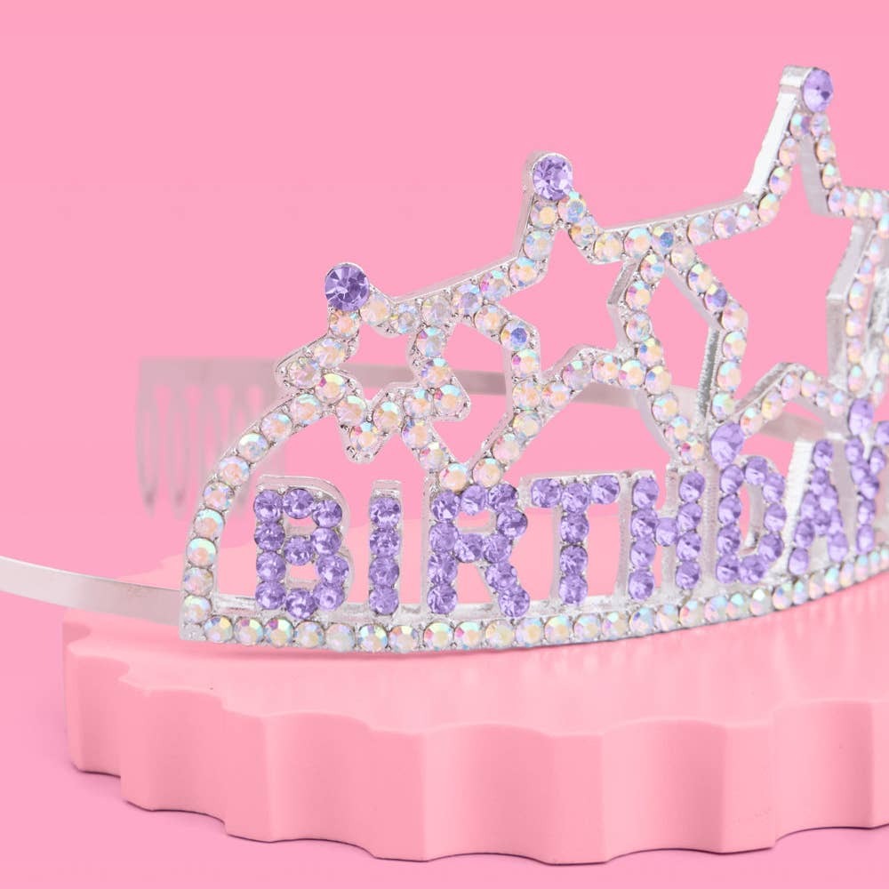 "Birthday Girl" Star Rhinestone Tiara