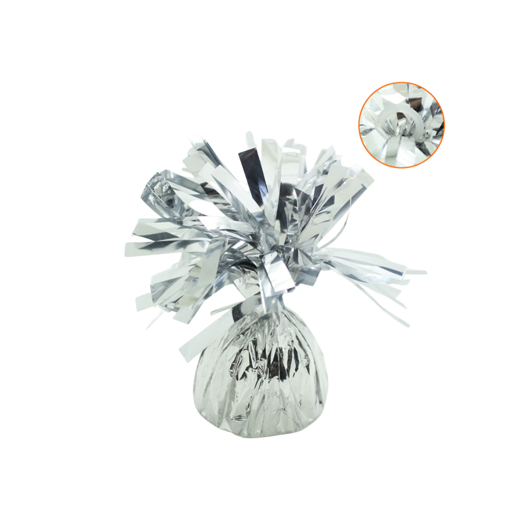 6 oz Silver Foil Wrapped Balloon Weight