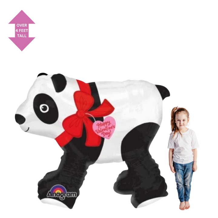 Life-Size Panda Bear Valentines Foil Balloon, Giant