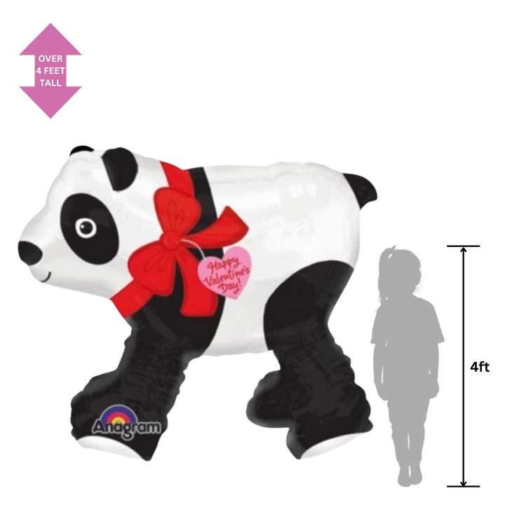 Life-Size Panda Bear Valentines Foil Balloon, Giant