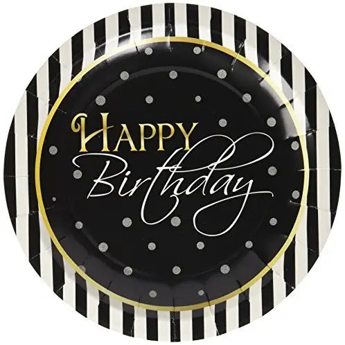 7" Elegant Happy Birthday Plates