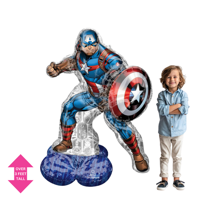 Life Size Avengers Foil Balloon, Giant - Captain America