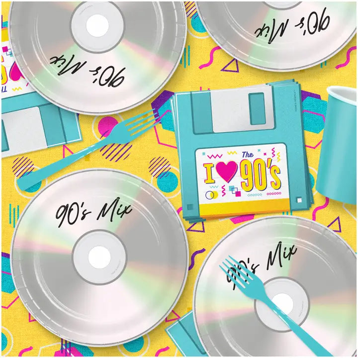 90's Mix CD Plates - Dessert Paper Plates (16ct)