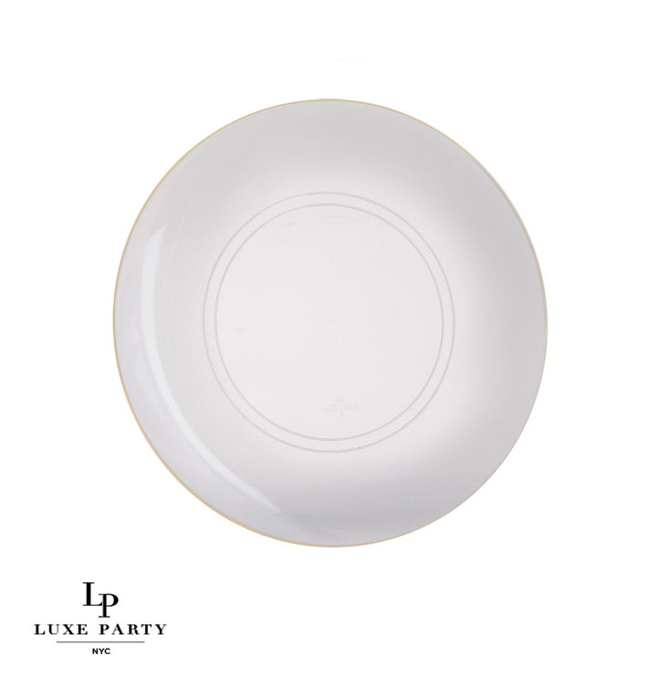 Clear Gold Rimmed Plastic Plates - 2 Sizes