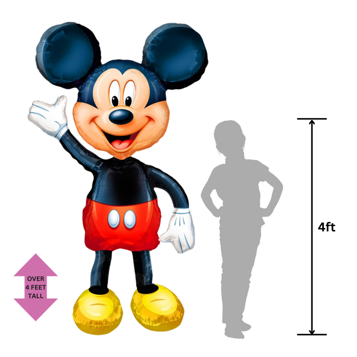 Life-Size Mickey Mouse Waving Foil Balloon, Giant