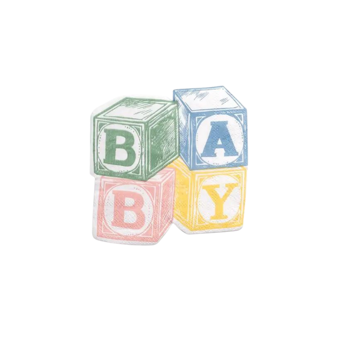 Pastel Baby Blocks Cocktail Napkins!