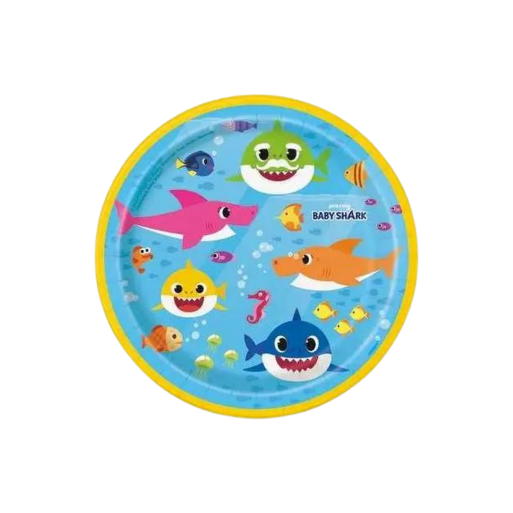 Blue Baby Shark Small Appetizer Dessert Plates