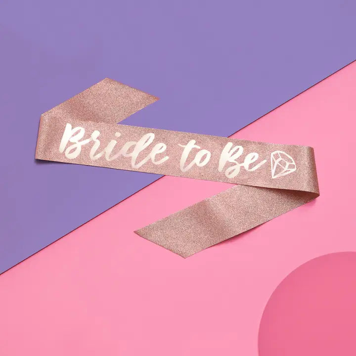 Bride to Be Rose Gold Bachelorette Party Sash