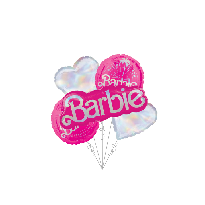 Premium Barbie Foil Balloon Bundle with Balloon Weight