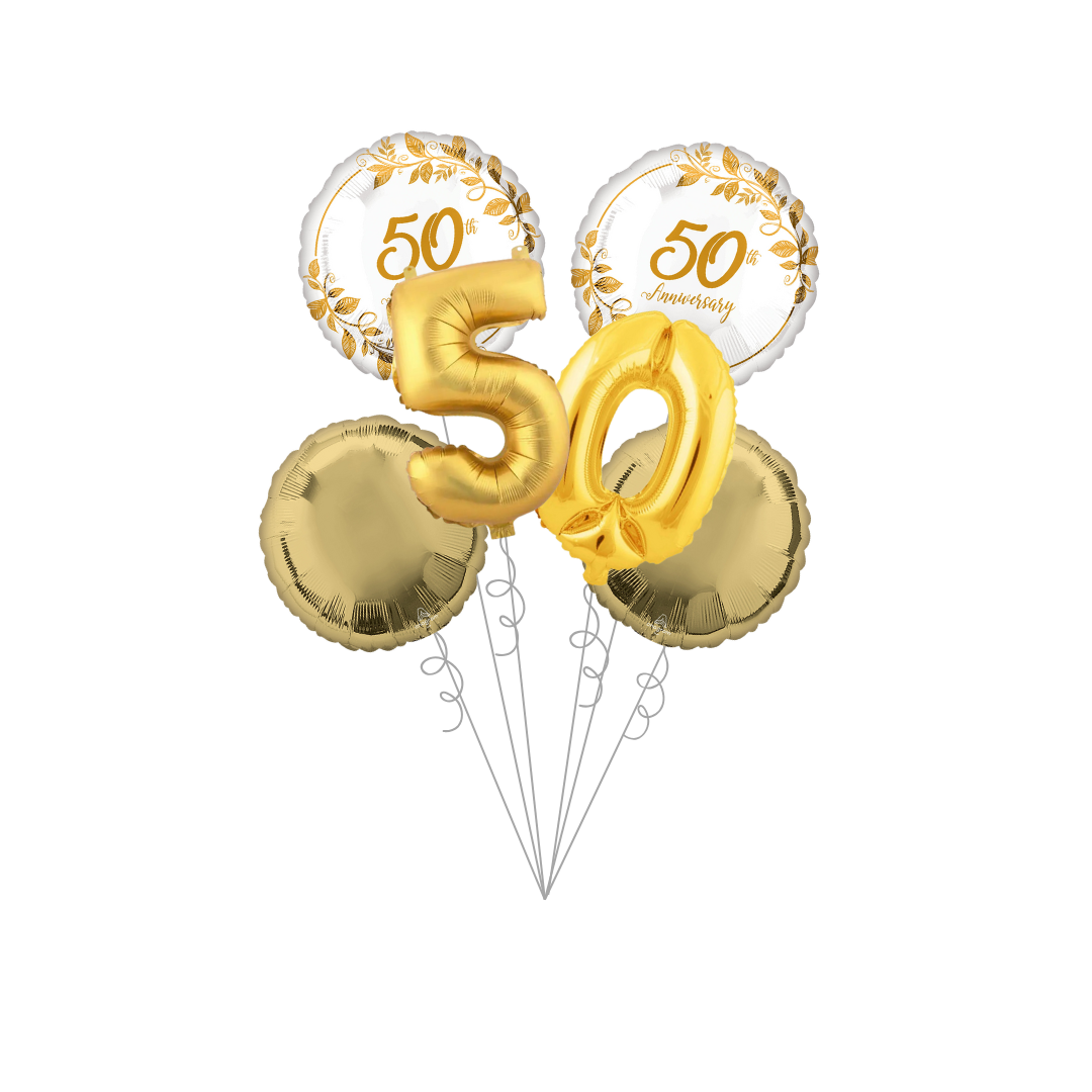 Happy 50th Anniversary Balloon Bundle