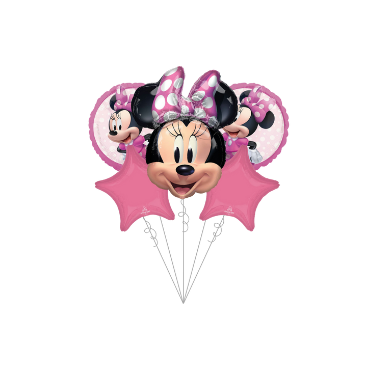 Premium Minnie Mouse Forever Foil Balloon Bundle with Balloon Weight