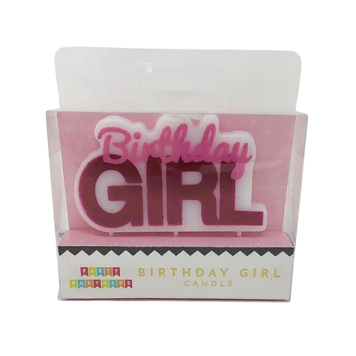 Birthday Girl Decal Candle