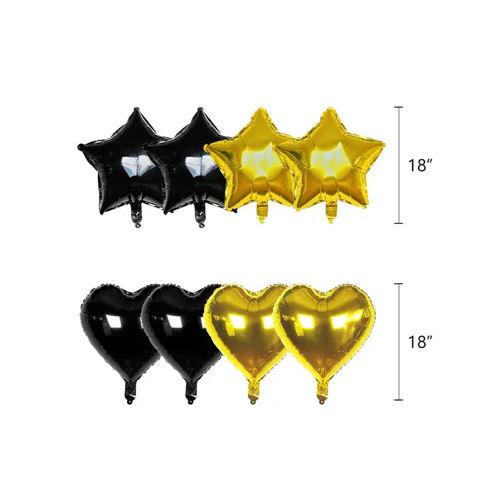 Black & Gold Birthday Decoration Kit - (80pk)