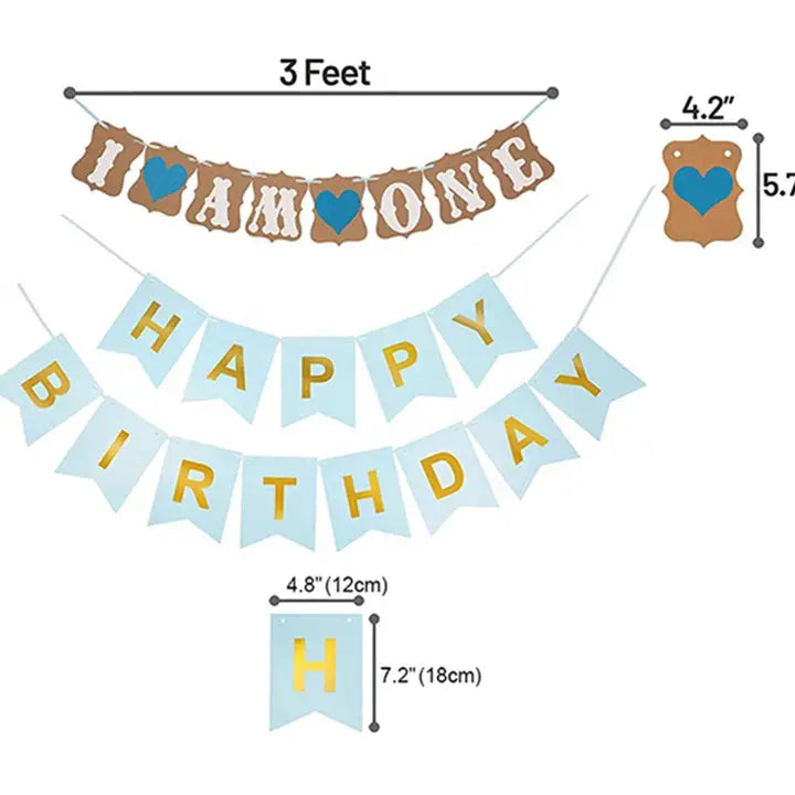 Blue 1st Birthday Decoration Kit - (40pk)