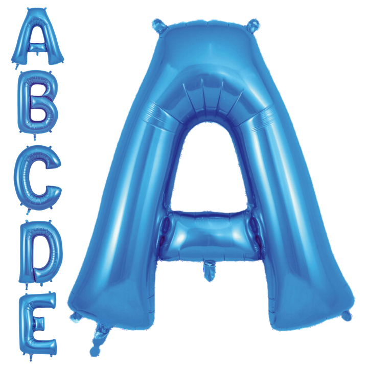 Blue Letter A - Z Foil Balloon, 34 in