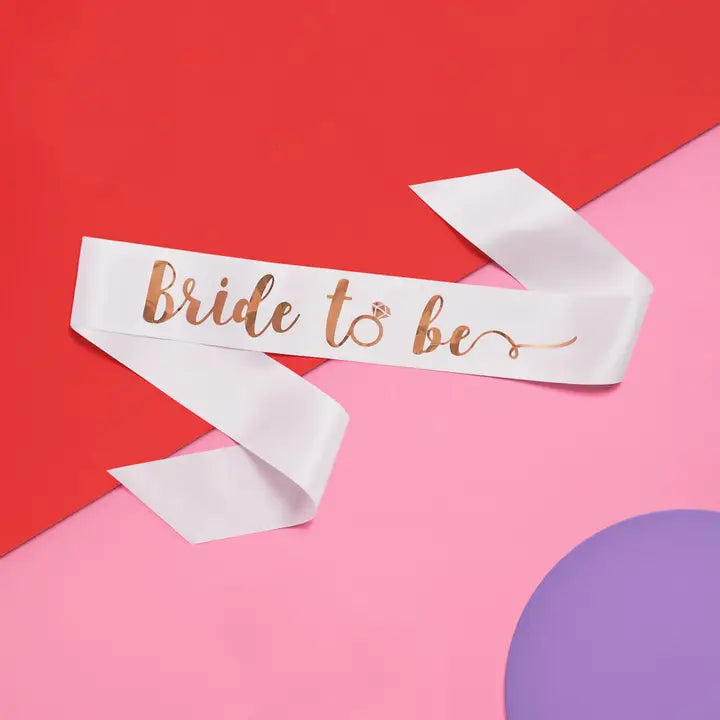 Bride To Be Sash - White