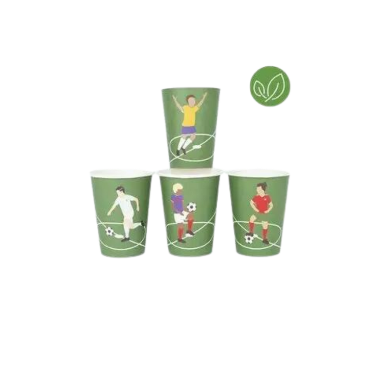 Green Soccer Theme Cups