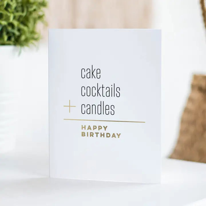 Cake + Candles – Elegant Birthday Card