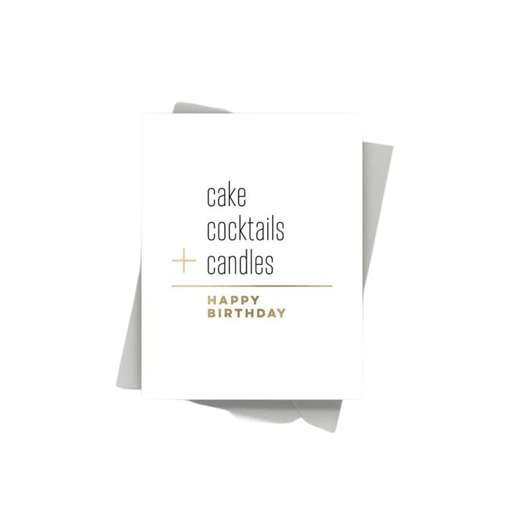 Cake + Candles – Elegant Birthday Card