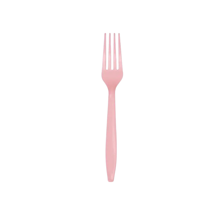 Candy Pink Plastic Forks