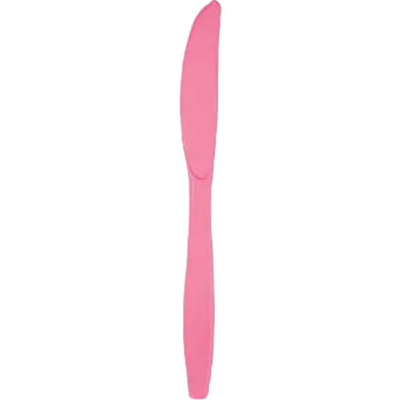 Candy Pink Plastic Knives