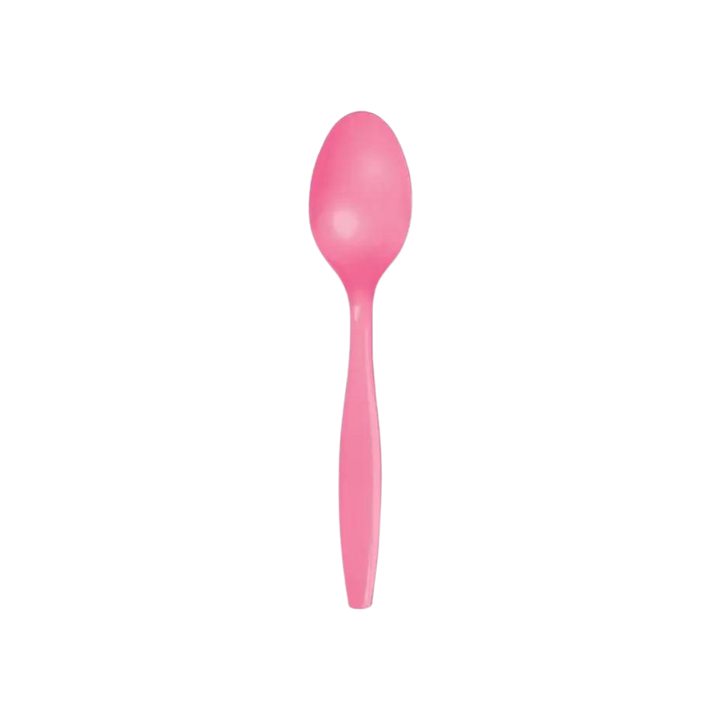 Candy Pink Plastic Spoons