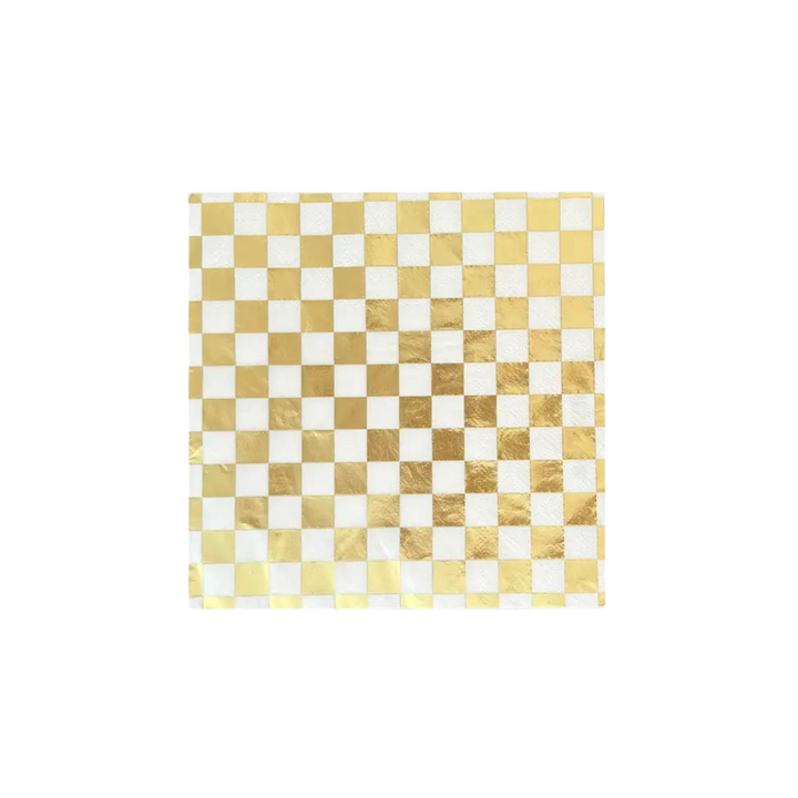 Gold Clash Check It! Napkins - 2 Sizes