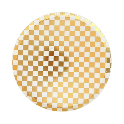 Check It! Gold Clash Plates - 2 Size Options - 8 Pk. (Dessert)