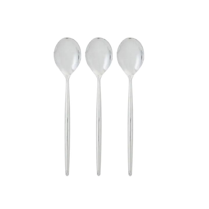 Silver Chic Round Spoons - 20 pcs