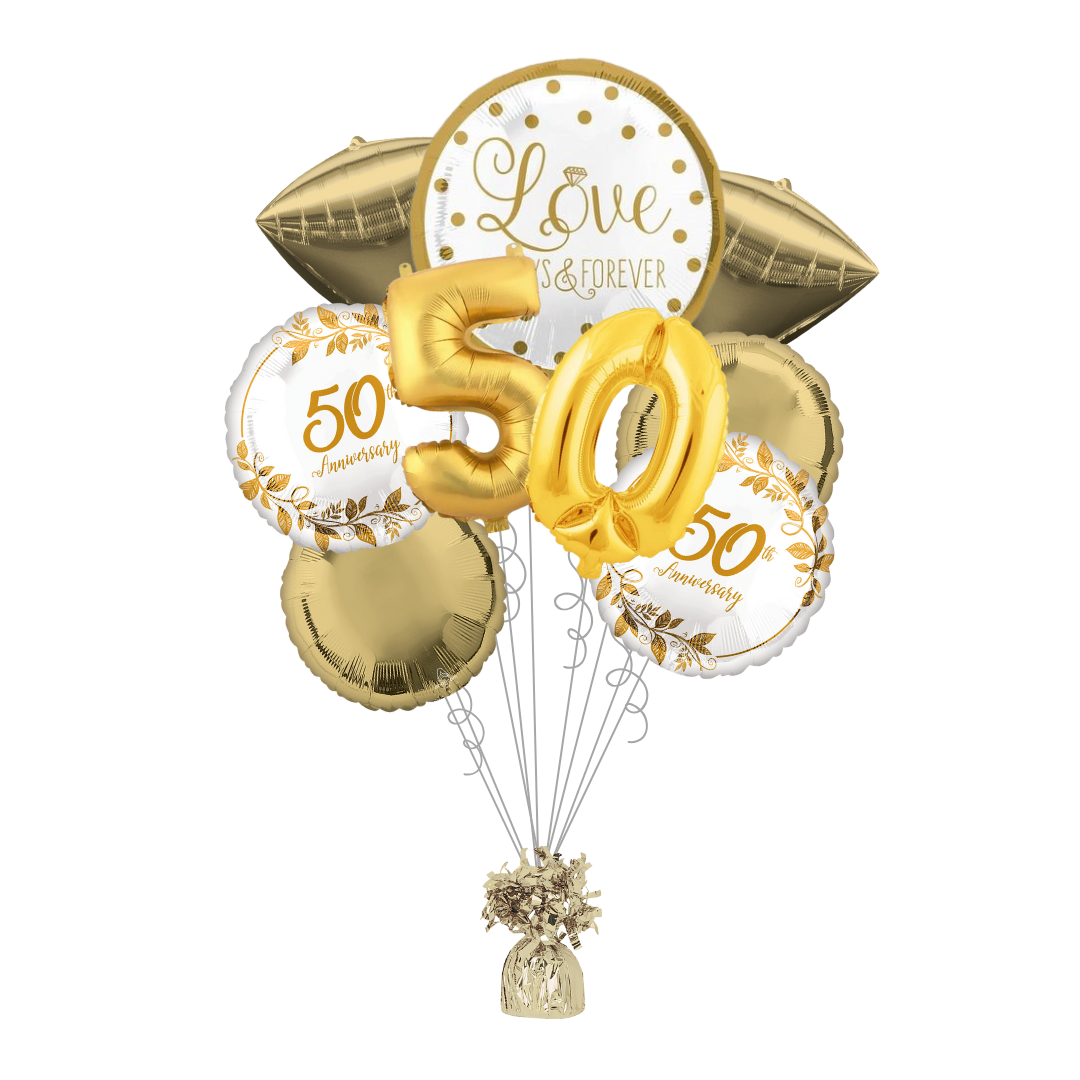 Happy 50th Anniversary Balloon Bundle