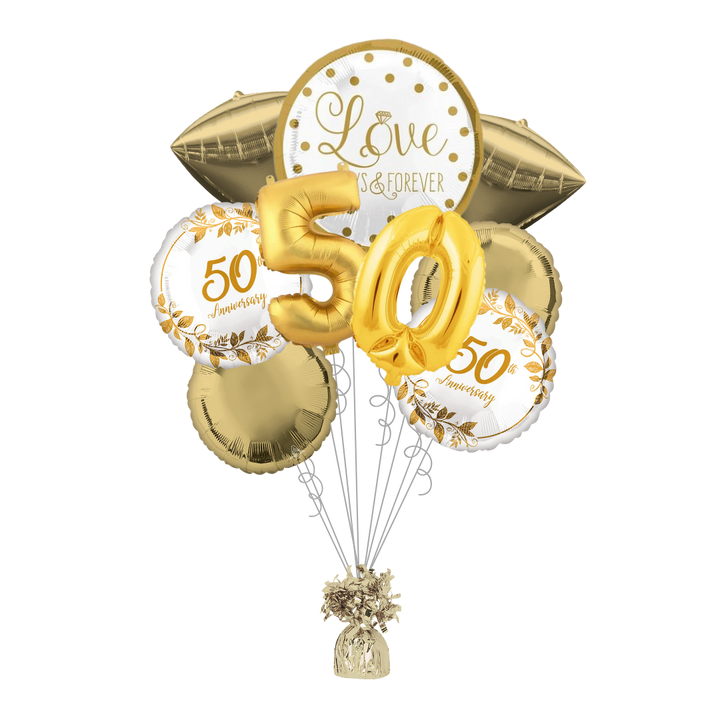 Happy 50th Anniversary Balloon Bundle