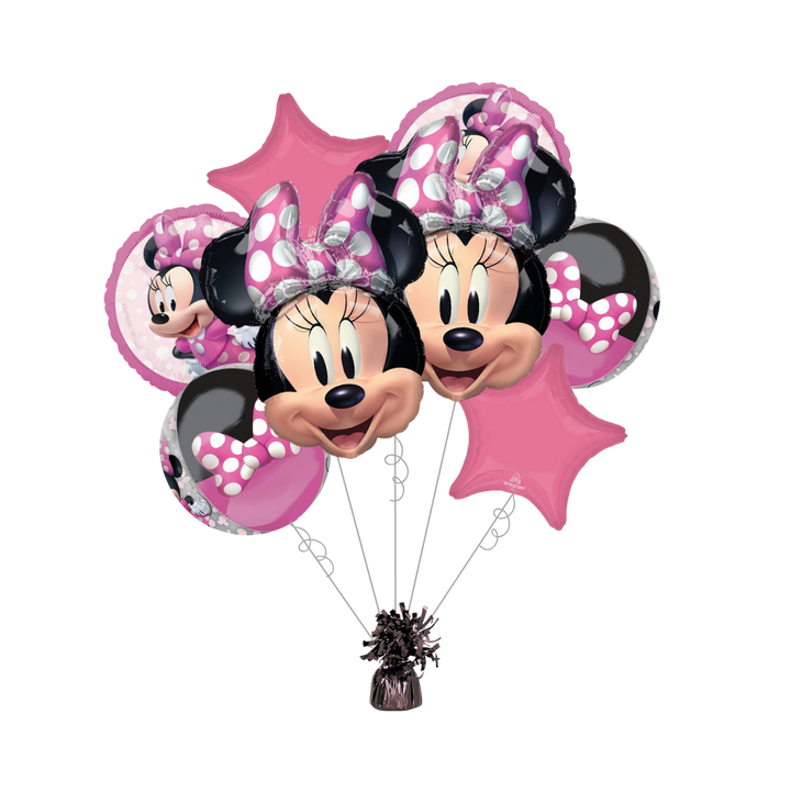 Premium Minnie Mouse Forever Foil Balloon Bundle with Balloon Weight