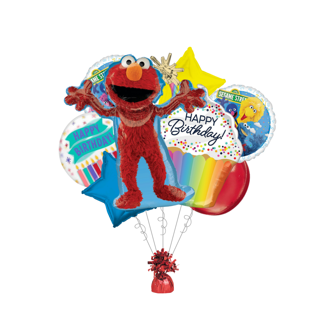 Premium Sesame Street Foil Balloon Bundle with Balloon Weight