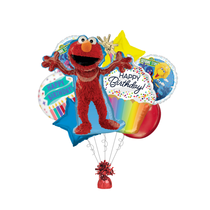 Premium Sesame Street Foil Balloon Bundle with Balloon Weight