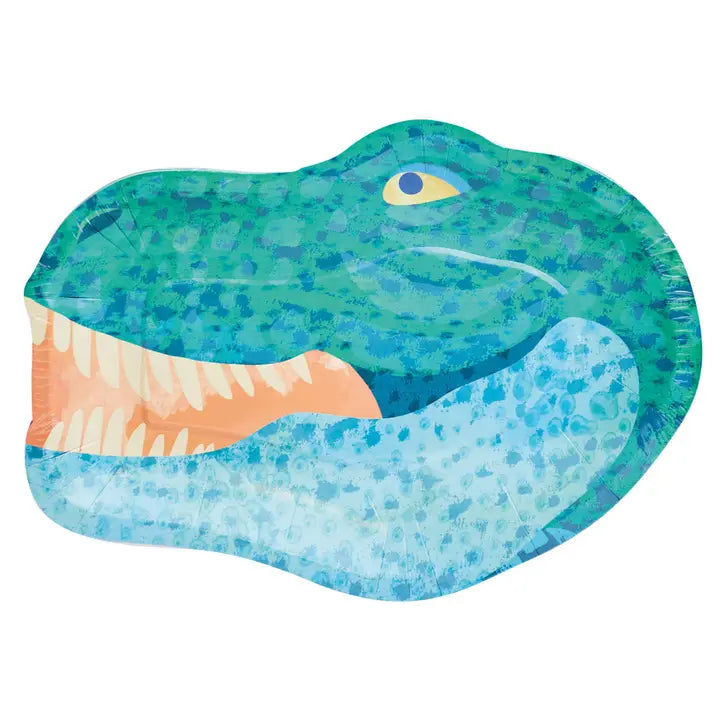 Blue Dino Shaped Small Appetizer Dessert Plates