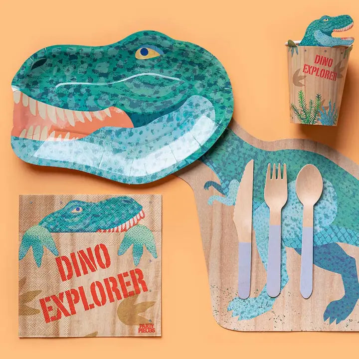 Blue Dino Shaped Small Appetizer Dessert Plates