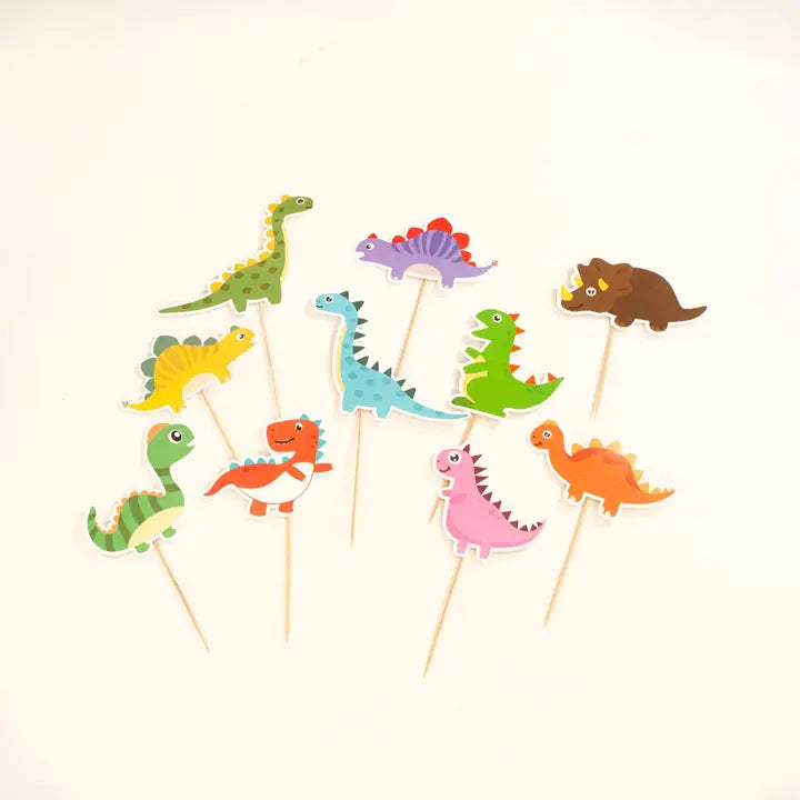 Dinosaur Party Cake Toppers (Set of 10)