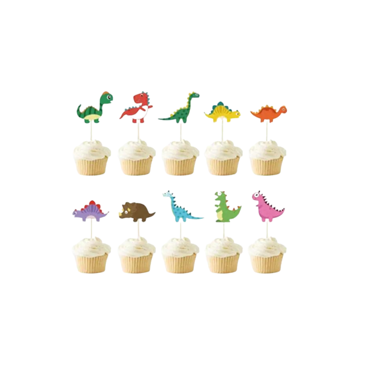 Dinosaur Party Cake Toppers (Set of 10)