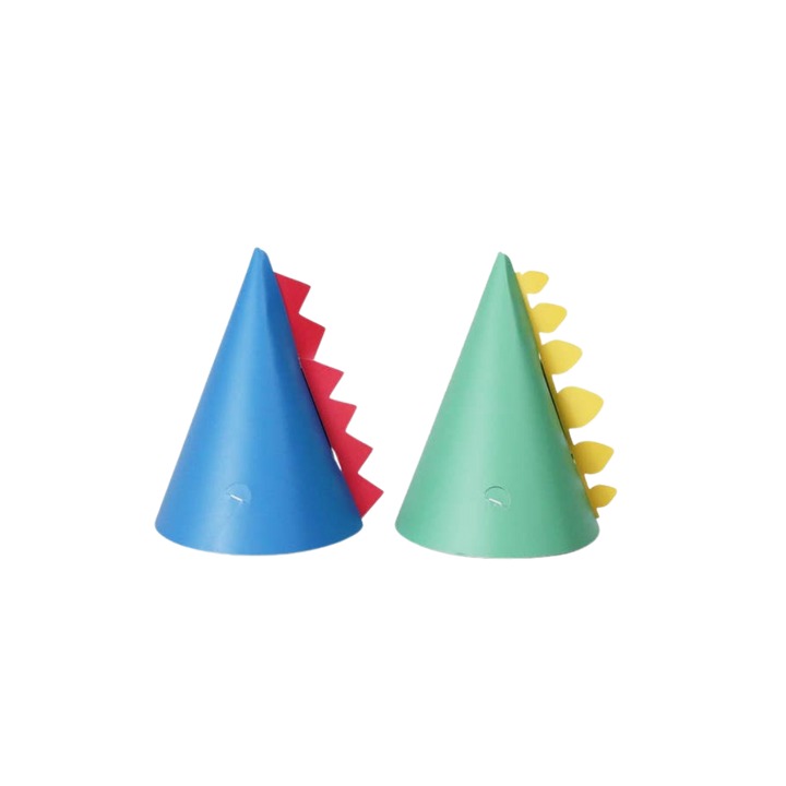 Blue and Green Dinosaur Party Hats