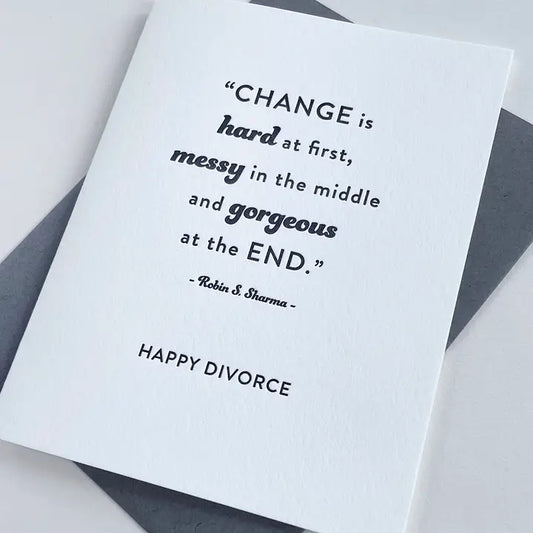 Divorce Card - Change is Gorgeous