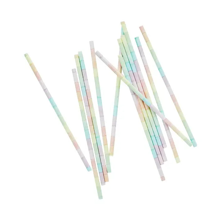 Eco Rainbow Paper Straws - (20pk)