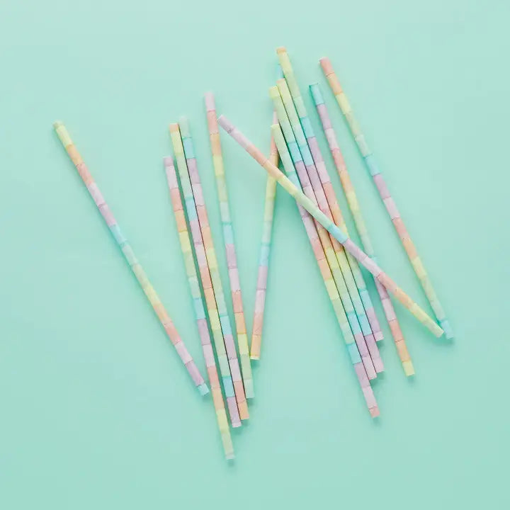 Eco Rainbow Paper Straws - (20pk)