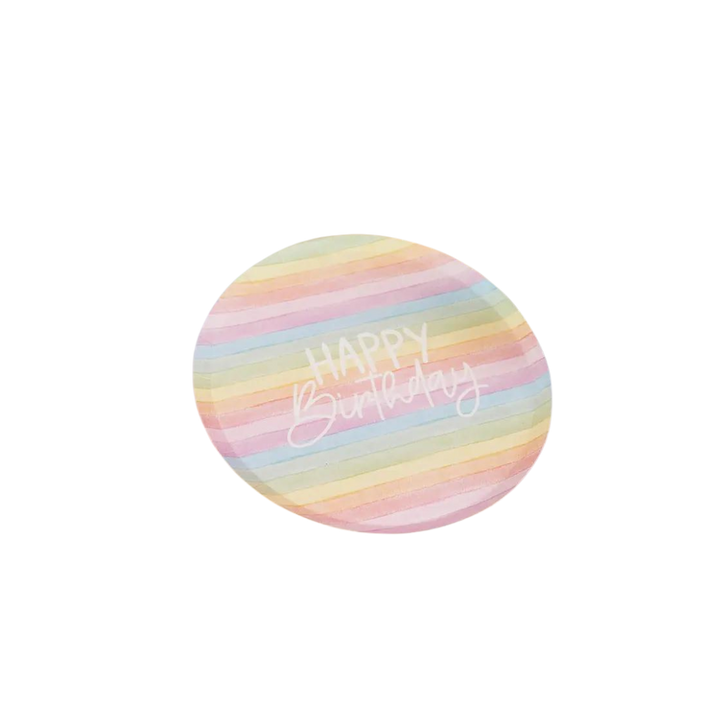 Rainbow 'Happy Birthday' Eco Large Dinner Plates