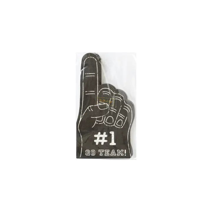 Gray Football #1 Hand Shaped Dinner Napkins