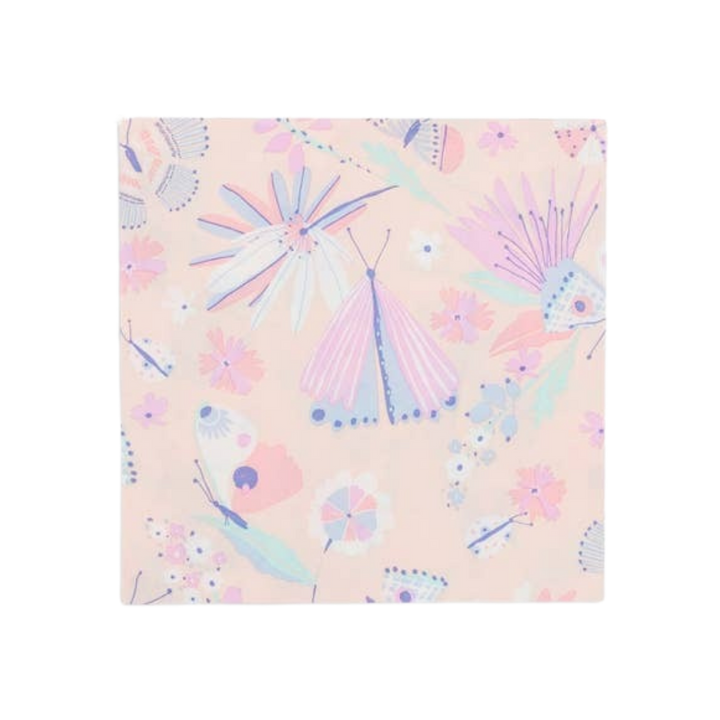 Pink and Purple Flutter Large Napkins