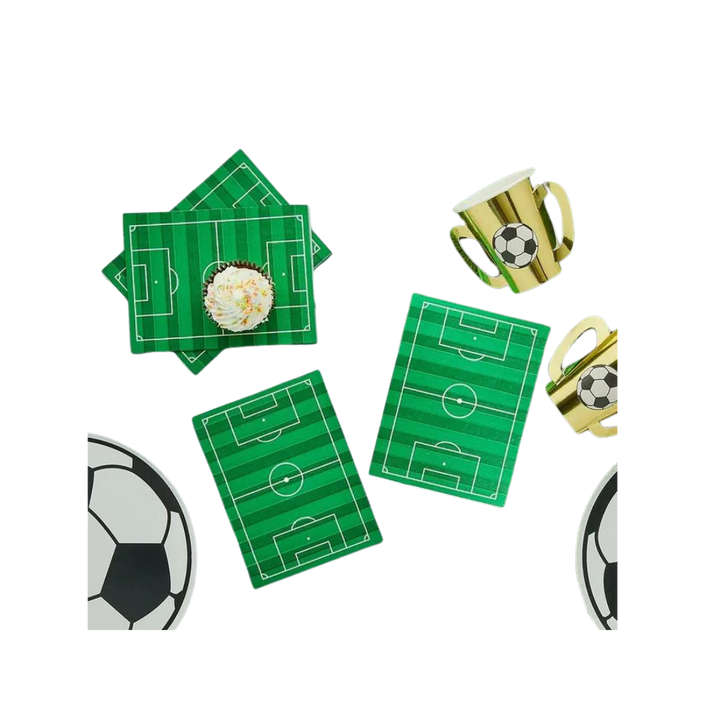 Green Football Pitch Cocktail Napkins