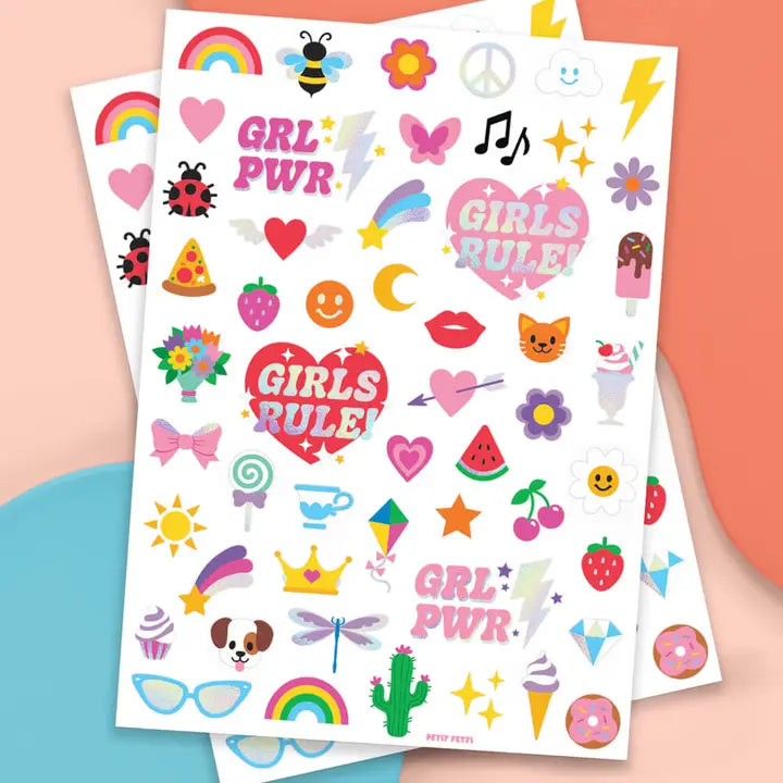 Girl Foil Kids Temporary Tattoos